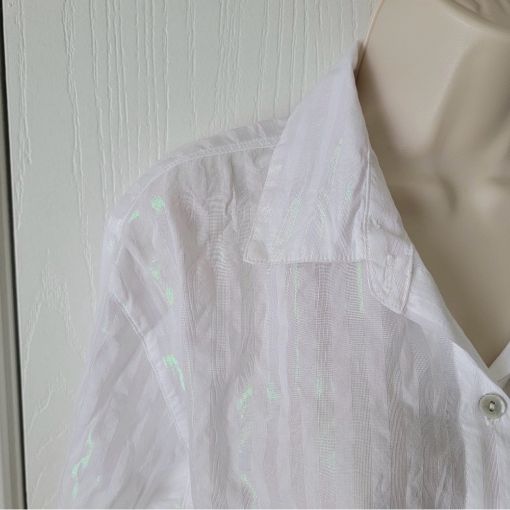 Victoria's Secret White Stripe Night Shirt Small - Picture 3 of 5
